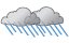 Violent rain showers